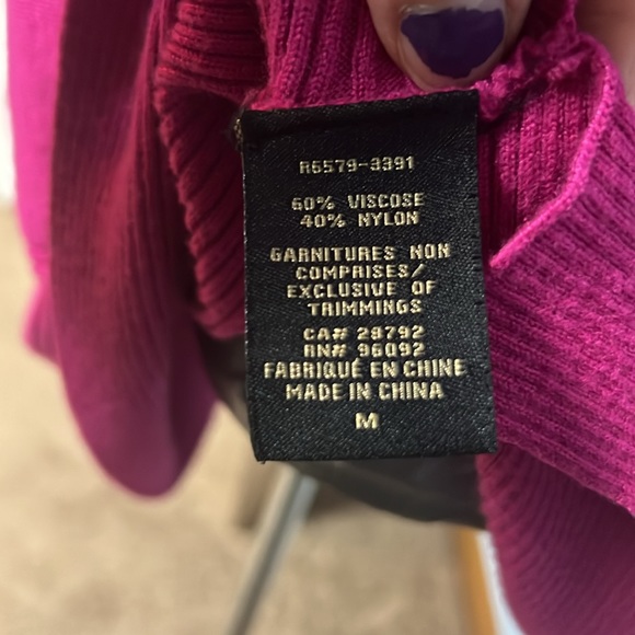 Renuar Dolman Sleeve Sweater Knit Dress hot pink with pockets!! - Picture 4 of 7